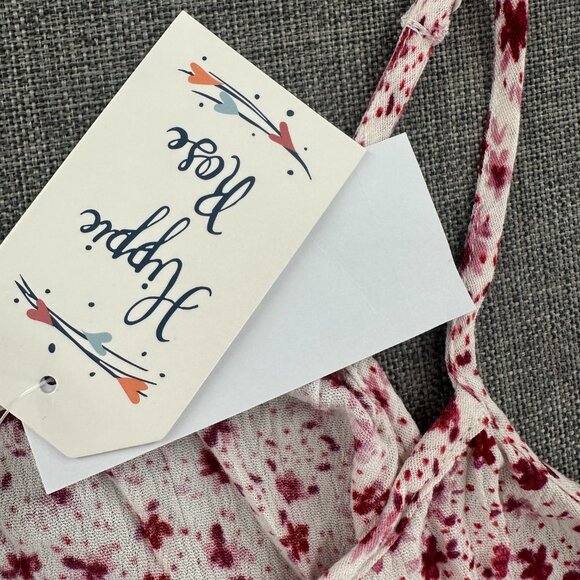 New! Hippie Rose Floral Tank Top Relaxed Fit Tassel Tie Medium‎ Juniors Rayon - Picture 5 of 11